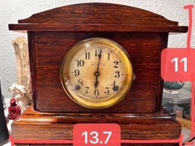 Antique Seth Thomas Ding Dong Strike Adamantine Mantel Clock/Perfectly Working