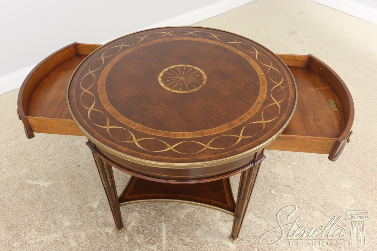 L54987EC: THEODORE ALEXANDER Round Neoclassical Inlaid