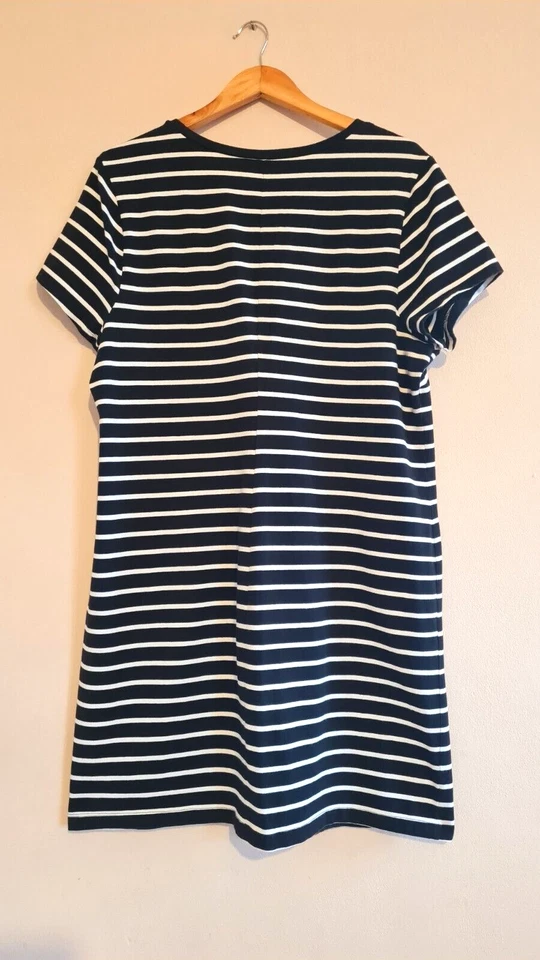 ⚓ OLD NAVY XXL Nautical Stripe Tunic Dress | Navy & White | Stretchy UK 16 18 ⚓ - Image 2 of 2