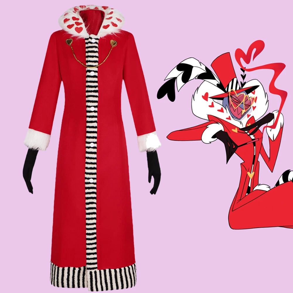 Costume Valentino Cosplay Abiti Hazbin Hotel Halloween Carnevale Cappotto Festa