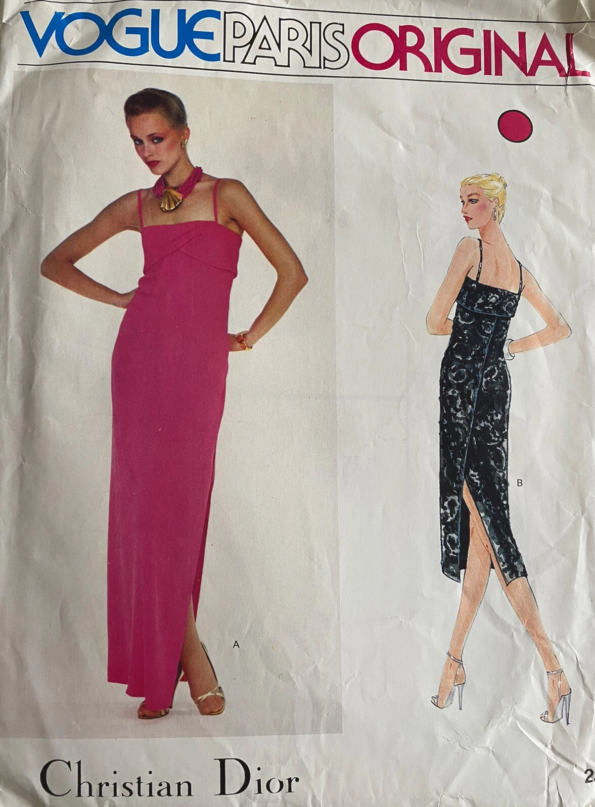 Abito Christian Dior fantasia cucito taglia 8. vogue 2325