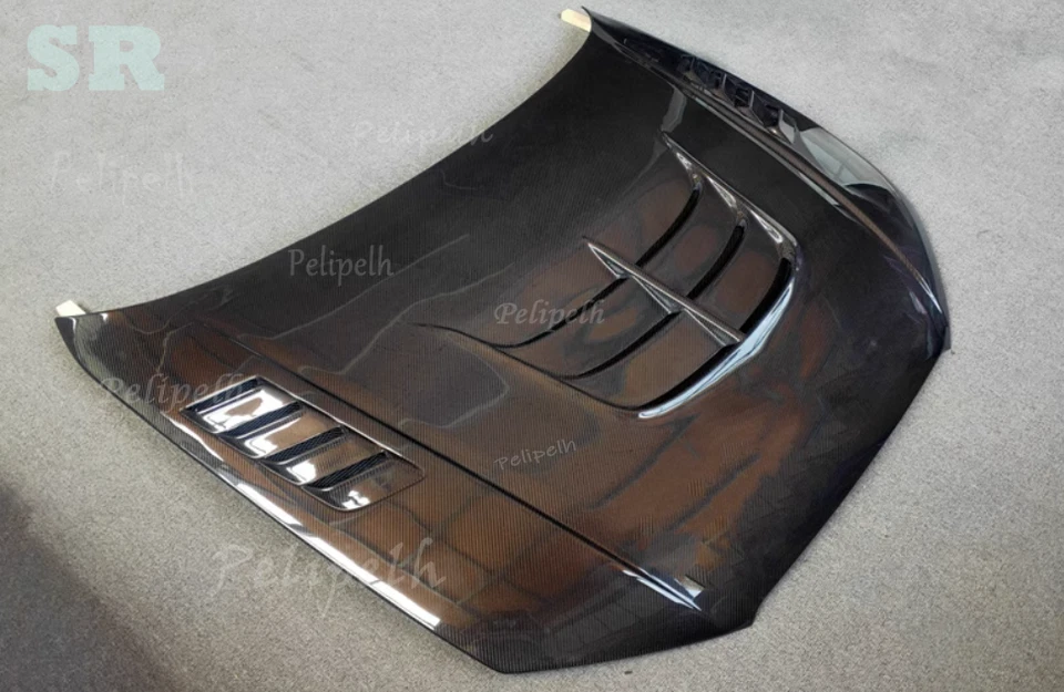 Panel de cubierta de tapa del capó delantero de fibra de carbono para Audi A3 8VA 2014-2016 Foto 2 de 4