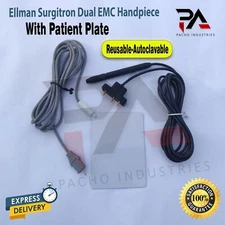 Ellman Surgitron Dual EMC Handpiece with Patient Plate Reusable-Autoclavable CE