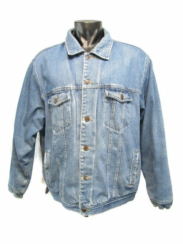 Sonoma Sherpa Style Mens XXL Jean Jacket Button Down Trucker RN