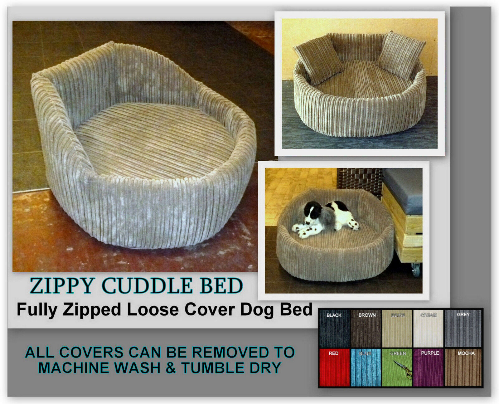 M L Zippy Cuddle Chair Bed Washable Jumbo Cord 5 Reflex Mattresss