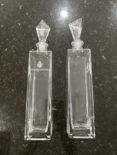 Vintage COURVOISIER Cognac Two Bottles Decanter Barware Liquor France Made In EU