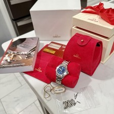 Omega Seamaster Professional 300m Cal 1424 Blue Dial Quartz Ladies Watch