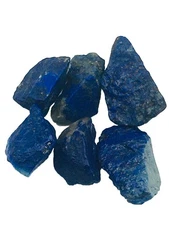 Beautiful  Lapis Lazuli Rough Stone Madani Blue Pyrite Mix 6 Pieces K9