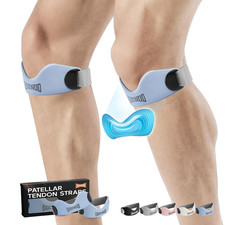 Silicone Patellar Tendon Support Strap 2 Pack,Knee Strap for Knee Pain R