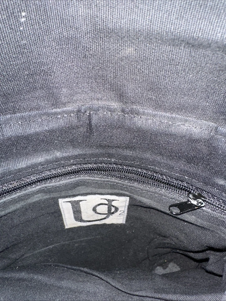 Bolso Bandolera URBAN OXIDE UO2 NEGRO GUIJARRO Texturizado BOLSO Mujer/Hombre Correa Ajustable Foto 4 de 4