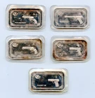 5 x COLT Firearms 1 OZ .999 Silver Art Bars - Sealed