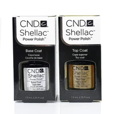 HOT SALE CND Shellac UV LED Gel Nail Polish Base Top Coat 7.3ml 0.25oz DISCOUNT