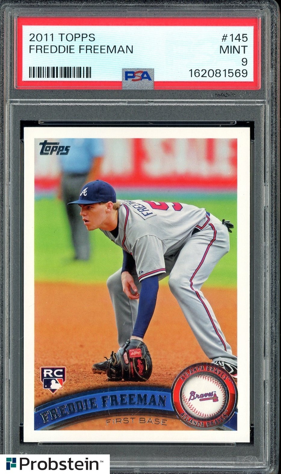 #4 2011 Topps #145 Freddie Freeman Atlanta Braves RC Rookie PSA 9 MINT