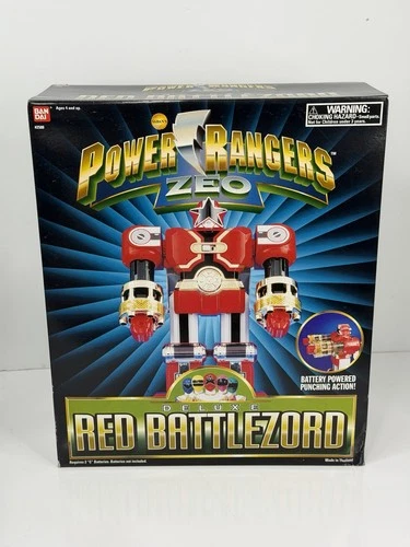 Vintage 1995 Bandai Power Rangers Zeo Deluxe Red Battlezord Figure New Sealed