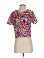 Collective Concepts Women Pink Short Sleeve Blouse XS