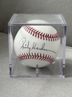 Rickey Henderson Signed Baseball Ball (no COA) Auto with Case