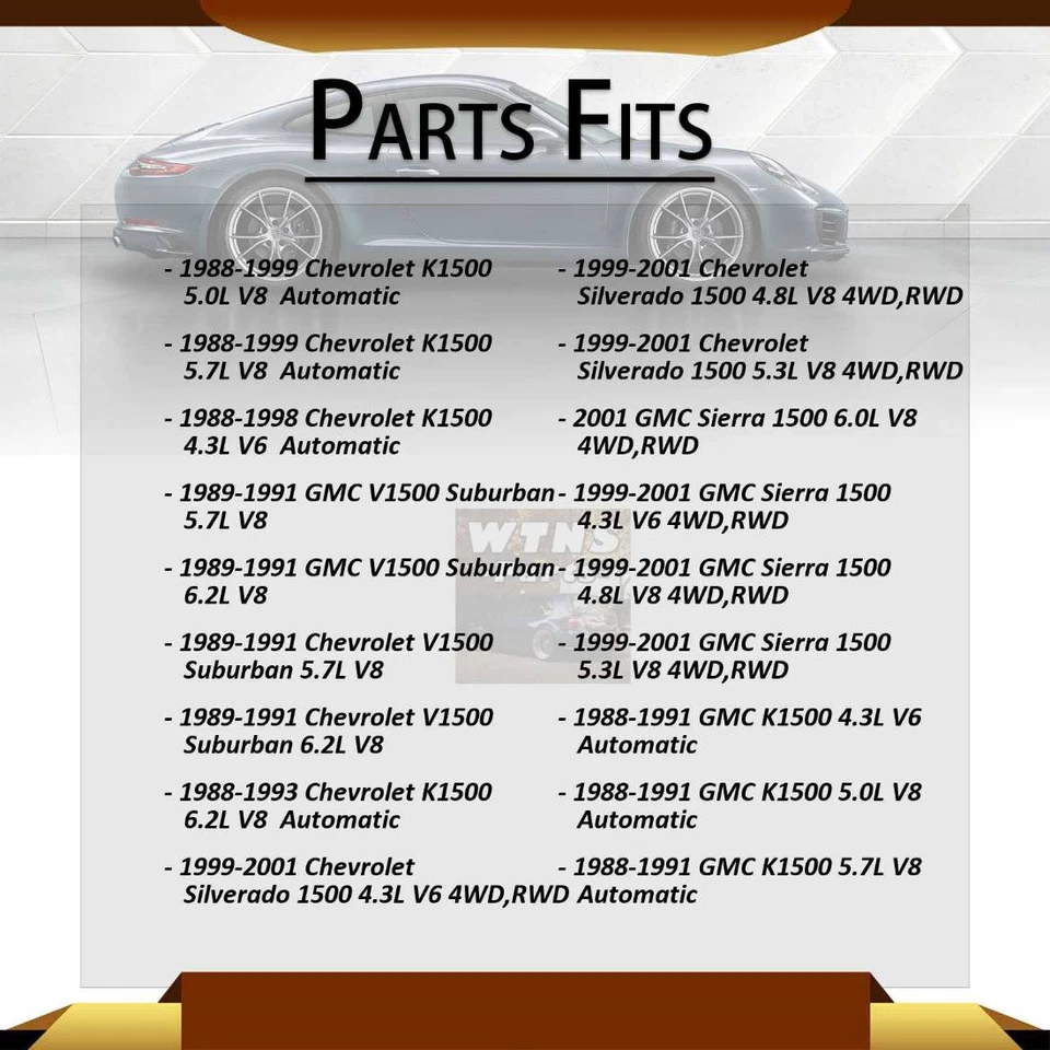 Eje delantero trasero todas las juntas juntas juntas en U 2 piezas para GMC K1500 6,2 L 1988-1991 Foto 2 de 4