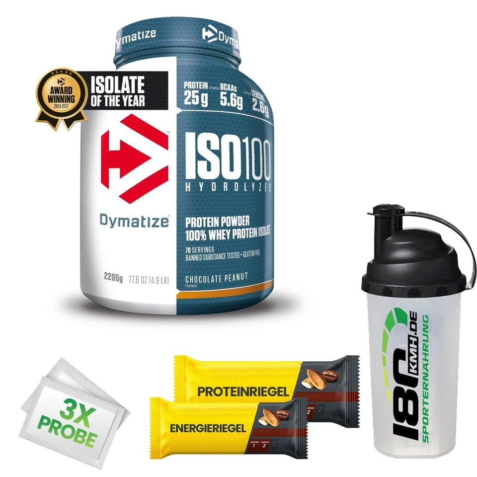 (44,91EUR/kg) Dymatize - Iso 100 Whey Hydrolysat 2264g Dose + Bonus