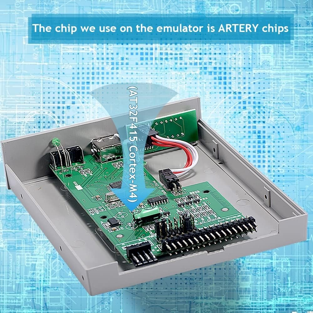 GoTEK SFR1M44-U100 3.5 Inch 1.44MB USB SSD Floppy Drive Emulator Grey 