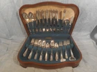 WM ROGERS  SILVERPLATE - "APRIL" - service for 8 plus extras  w/Case circa 1950