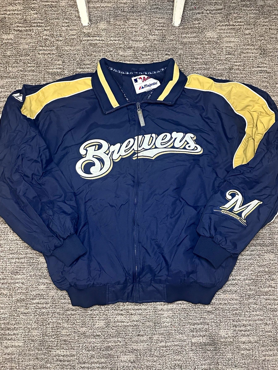 Majestic × MIL.ブルワーズ XLサイズ フリース裏地 スタジャン Majestic Milwaukee Brewers MLB Jackets for sale | eBay