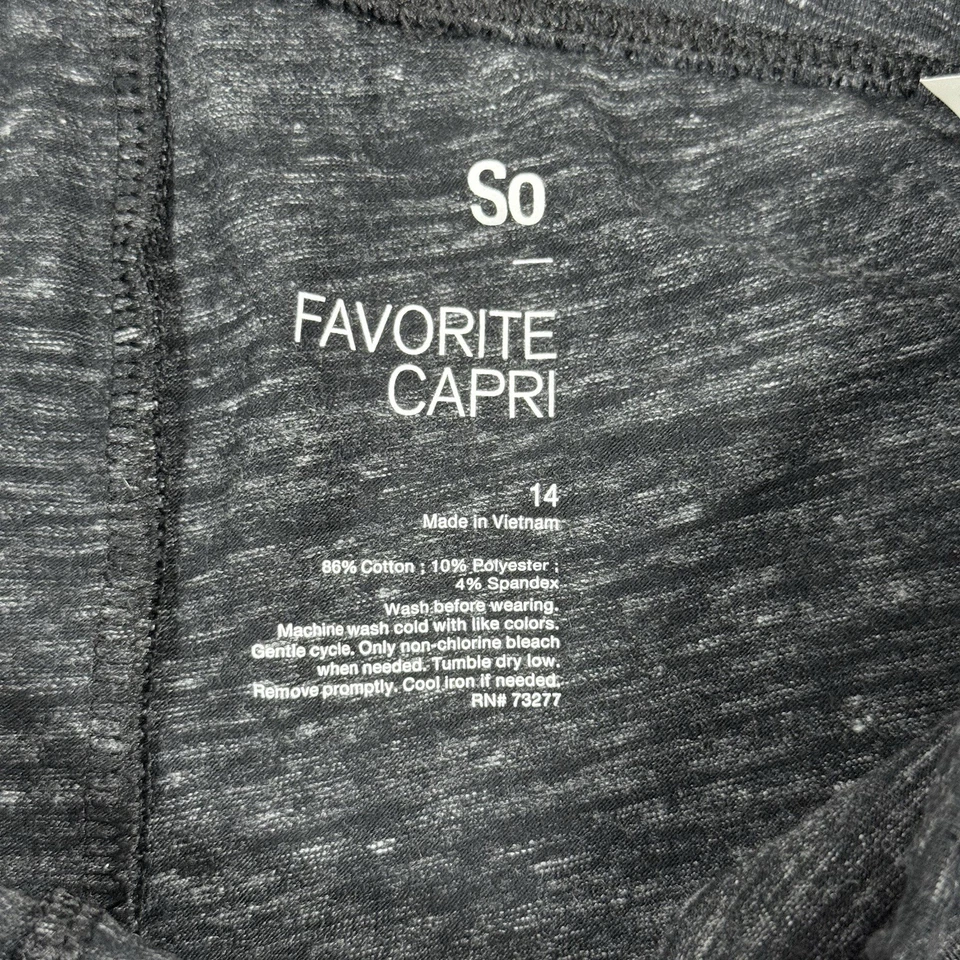 Pantalones Legging SO Favorite Capri Juvenil/Niña Talla L (14) (Real 25x17) Gris Oscuro Foto 3 de 4