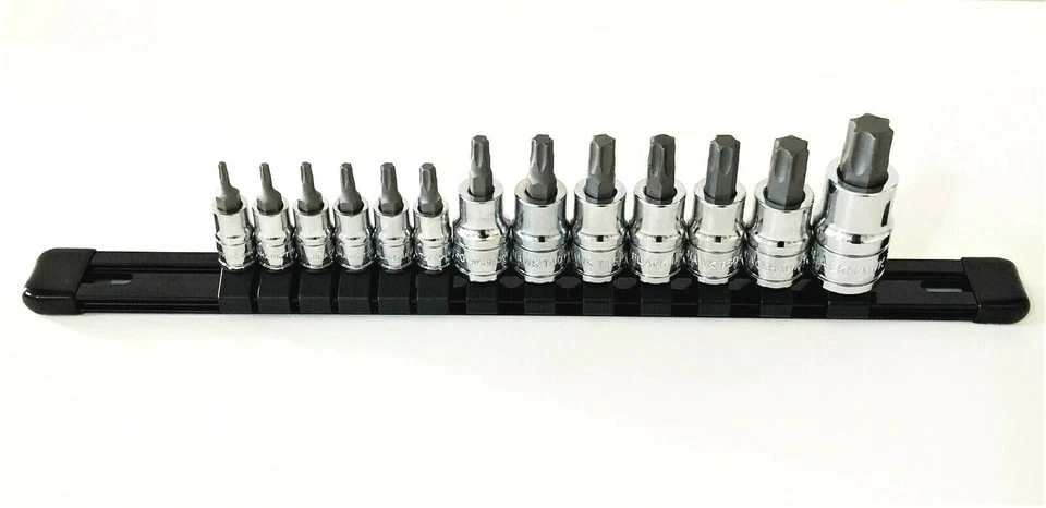 13pc Proto Blackhawk Professional Star Torx Bit Socket Set T8--T60 HW-9513T