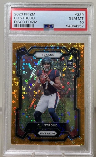 CJ Stroud #339 Orange Disco Prizm Rookie 2023 Panini Prizm PSA 10