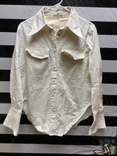 Women "devine Heritage" Off White Shirt/jacket Size L. P.o.