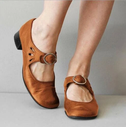 Dance Court Shoes Ladies Mary Jane Comfy Dolly Buckle Casual Work Womens UK Size - Picture 7 of 28