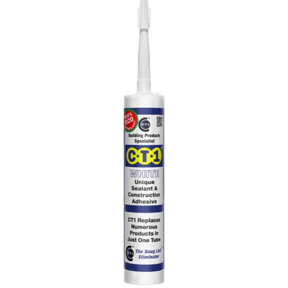 C-Tec Ct1 Construction Sealant & Adhesive 290ml, White, Grey ,Clear Or Black