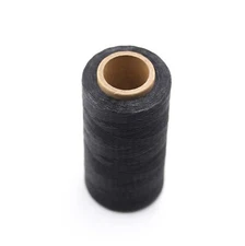 Guzon DIY Hand Work Waxed Lacing Tape Flat Leather Thread, 260m Spool Black