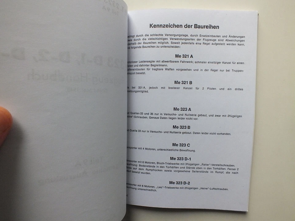 Me 323 D-1, D-2, D-6 Flugzeug Handbuch (D. (Luft) T. 2323) *Reprint* - Image 2 of 4
