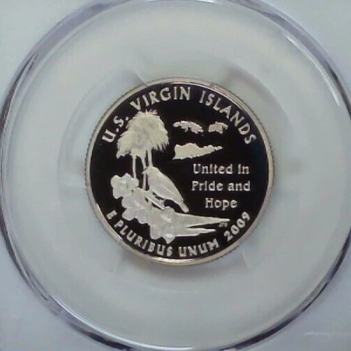 2009-S 25C Territories Quarter US Virgin Islands PCGS PR69DCAM Clad 24awh0516 - Image 3 of 4