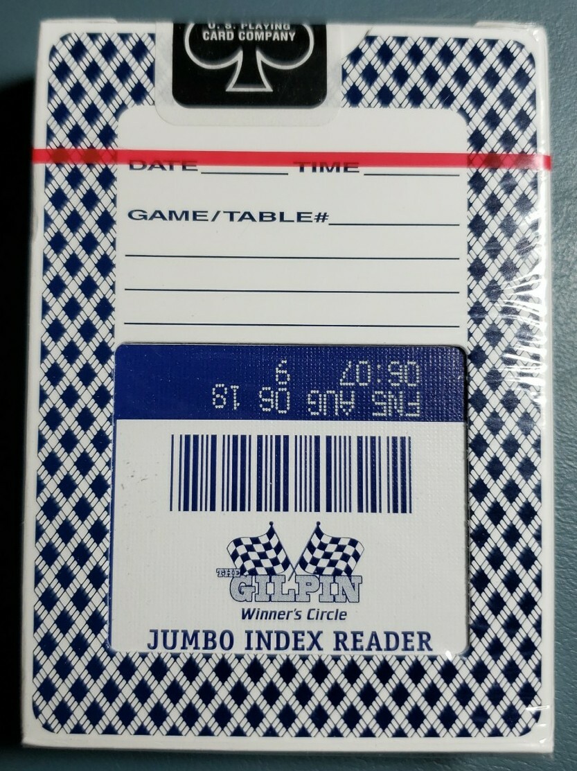 Bee JUMBO index Blue cambric POKER playing cards No.92