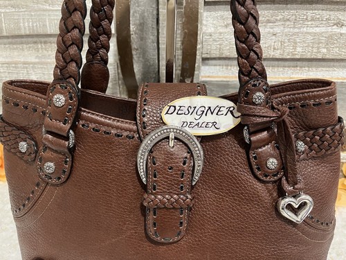 Autentica borsa a tracolla BRIGHTON marrone in pelle in perfette condizioni! - Foto 3 di 12