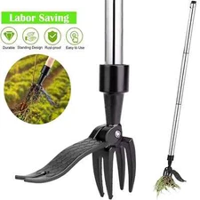 Weeder Puller Stand Up Weed Tool Handle Claw Garden Outdoor Root Remover Killer