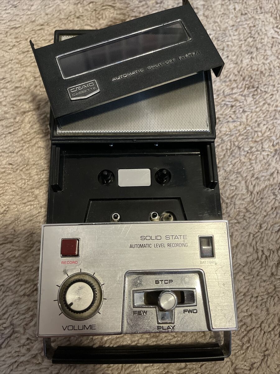CRAIG Vintage Cassette Tape Player/Recorder Portable | 2623 CRAIG Vintage Cassette Tape Player/Recorder Portable | 2623