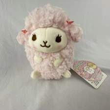 Amuse Baby Wooly Sheep Pink Mary Plush 5" Stuffed Toy Doll Japan with tags Rare