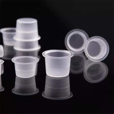 Disposable Tattoo Ink Cups-Small 100pcs Plastic 100 Count (Pack of 1), Clear 