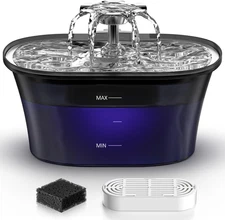 Cat Water Fountain -  Cat Fountain 2.5L/84Oz Automatic Pet Fountain with Stainle