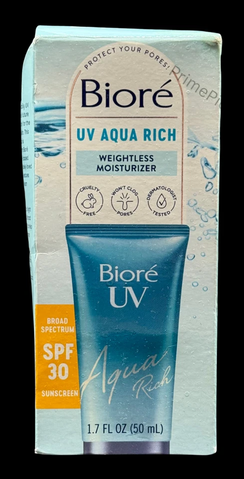 ☀️ Biore UV Aqua Rich SPF 30 Sunscreen 1.7oz Moisturizer Exp 07/2026 - Image 2 of 4