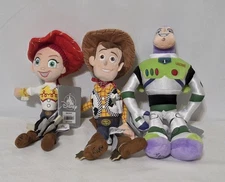 Lot of DISNEY STORE BEANIES BEAN BAG PLUSH TOY STORY WOODY REX ALIEN BUZZ Alien