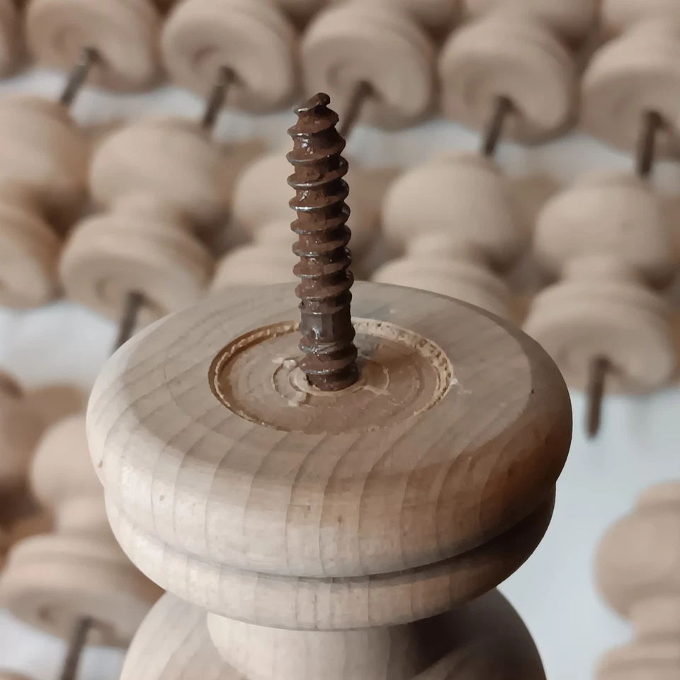 Lote vintage de 31 acabados de madera forma redonda sin terminar ver descripción  Foto 3 de 4