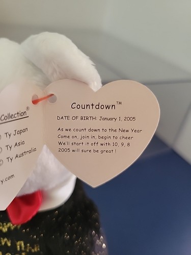 🎉 CUENTA REGRESIVA 🎉 SET de 3 TY Beanie Babies ¡¡EXCLUSIVOS DE TY STORE!! 🎆 MWMT'S - Imagen 7 de 7