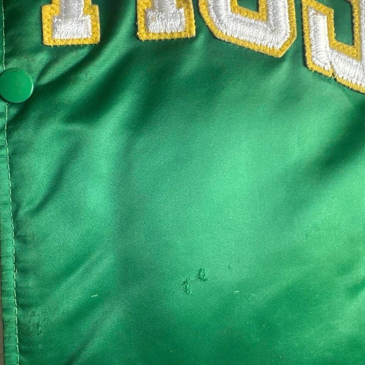 Vintage Starter Jacket Boston Celtics Satin Green NBA Basketball 90s Outerwear - product detail image 3