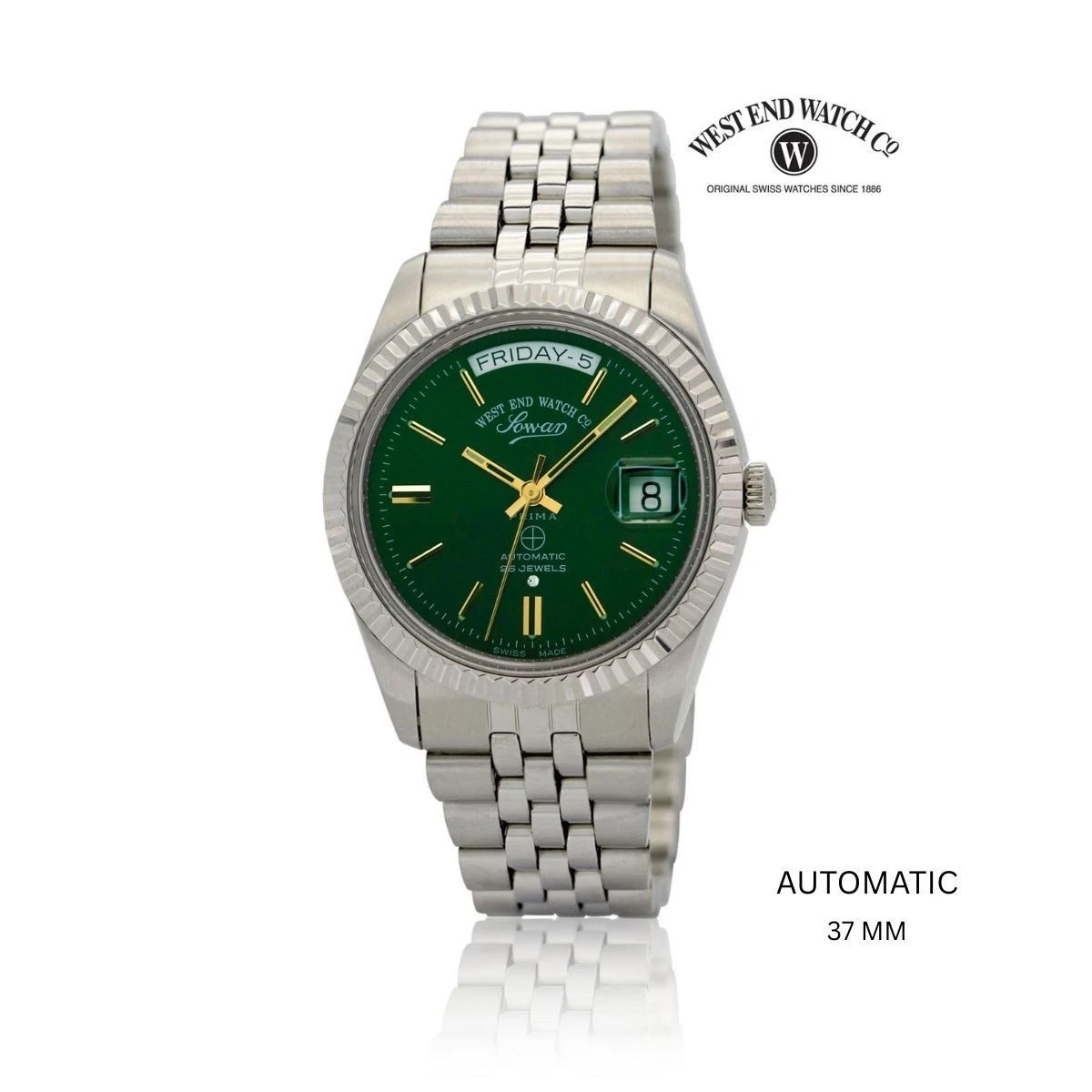 West End Watch Co. Stainless Steel Band Wristwatches for Men for