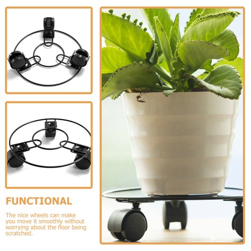 2PCS Plant Stand Plant Holder with Wheels Rolling Plant Stand for Indoor US - Bild 8 von 12