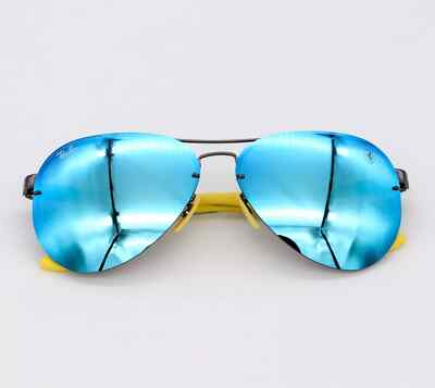 Ray-Ban RB3460M F003/HO Ferrari Yellow Frame Aviator Sunglasses 59mm