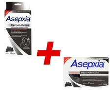 ASEPXIA CARBON DETOX 100g x 1 bars & 12 Patches of acne fighting treatment{1 ea}